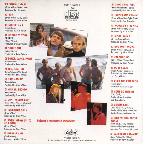 The Beach Boys : Made In U.S.A. (CD, Comp, RE, Cap)