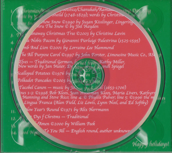 Christine Lavin & The Mistletones (2) : The Runaway Christmas Tree (Favorite Holiday Songs And Bedtime Stories) (CD, Album)