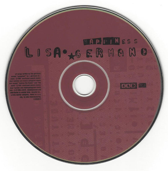 Lisa Germano : Happiness (CD, Album, RE, ARC)