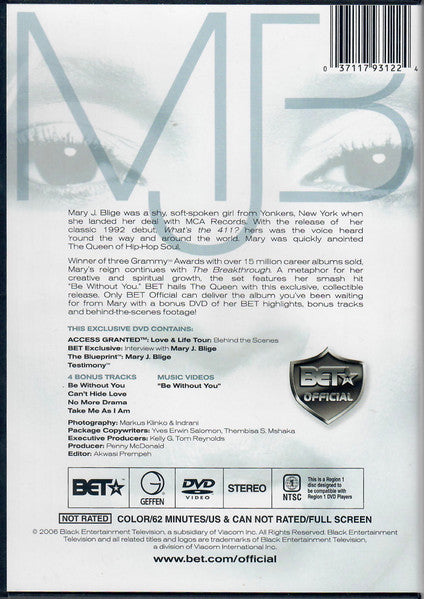 Mary J. Blige : BET Official Presents The Breakthrough (DVD-V, NTSC)