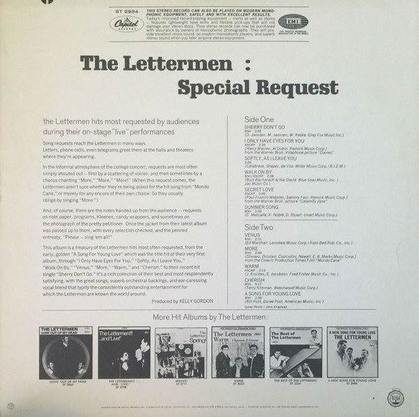 The Lettermen - Special Request (LP) (VG) - Endless Media