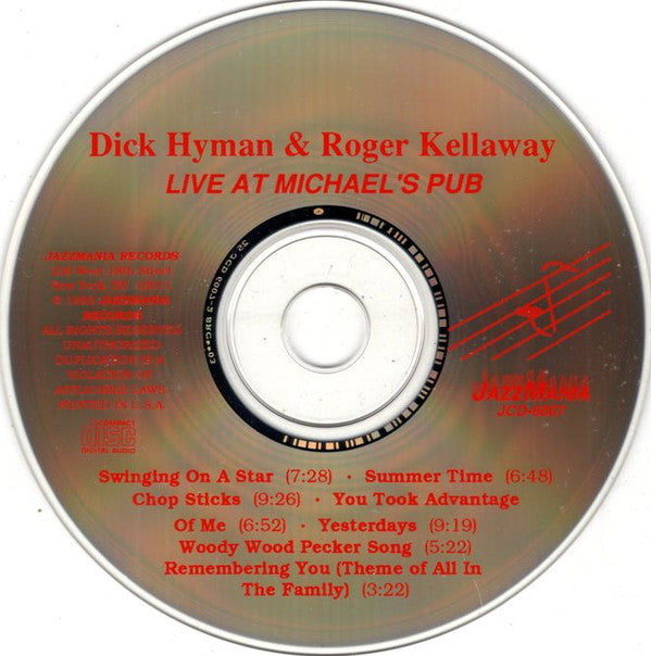 Dick Hyman & Roger Kellaway : Live At Michael's Pub (CD, Album)