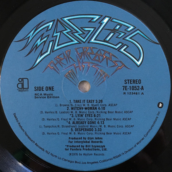 Eagles : Their Greatest Hits 1971-1975 (LP, Comp, Club, Ind)
