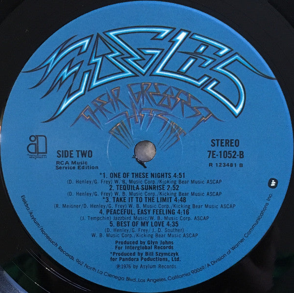 Eagles : Their Greatest Hits 1971-1975 (LP, Comp, Club, Ind)