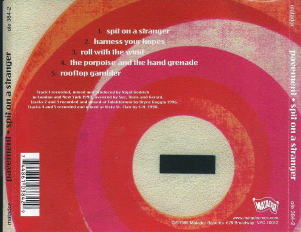 Pavement : Spit On A Stranger (CD, EP)
