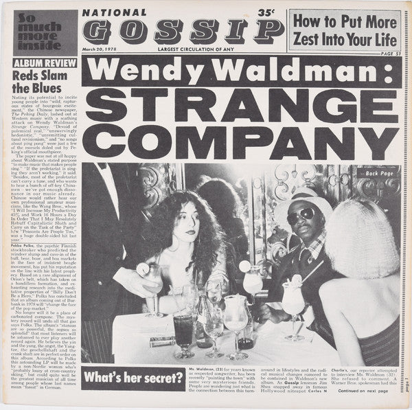 Wendy Waldman : Strange Company (LP, Album, Los)