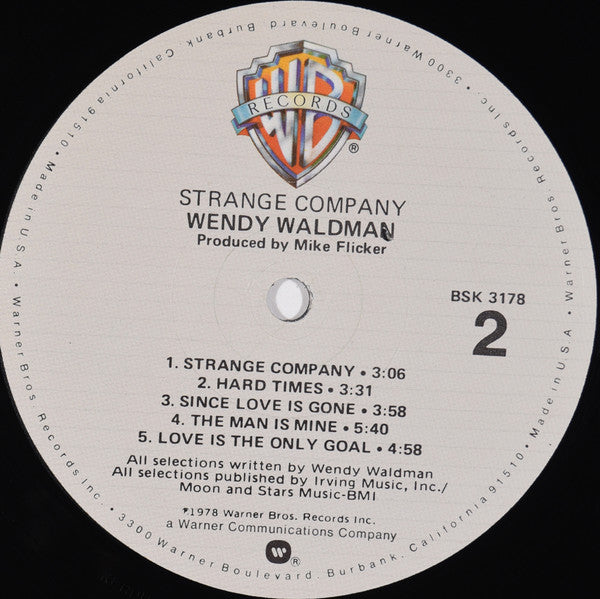 Wendy Waldman : Strange Company (LP, Album, Los)