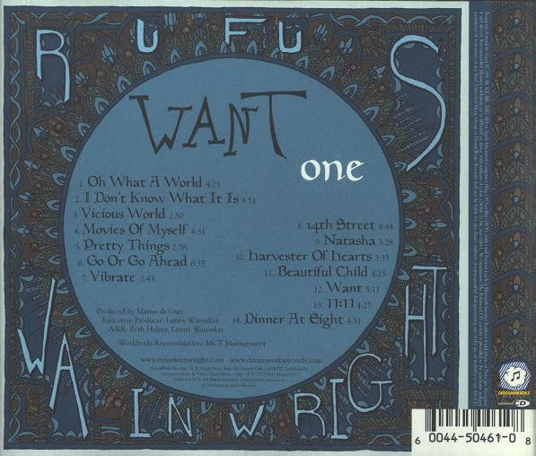 Rufus Wainwright : Want One (CD, Album, Enh)