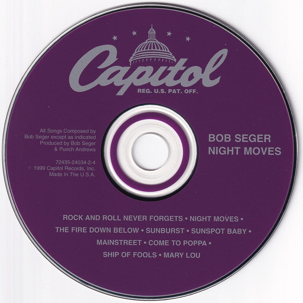 Bob Seger And The Silver Bullet Band : Night Moves (CD, Album, RE, RM)