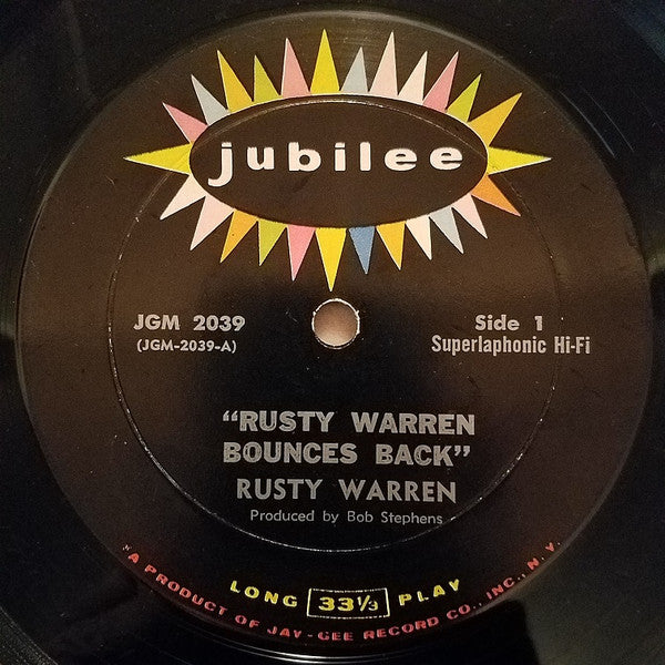 Rusty Warren : Rusty Warren Bounces Back (LP, Album)