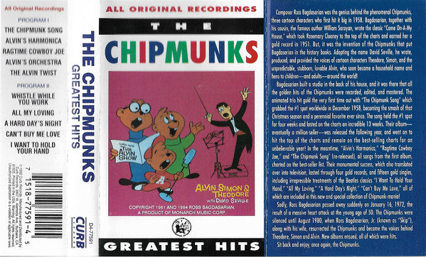 The Chipmunks : Greatest Hits (Cass, Comp)