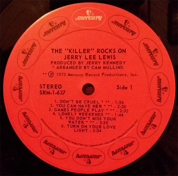 Jerry Lee Lewis : The "Killer" Rocks On (LP, Album)