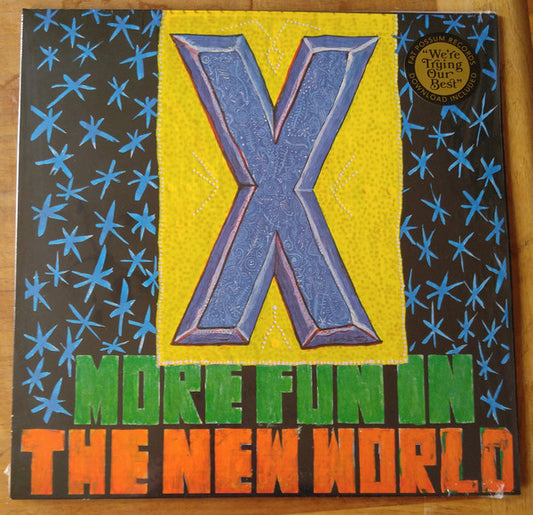 X (5) : More Fun In The New World (LP, Album, RE, RM)