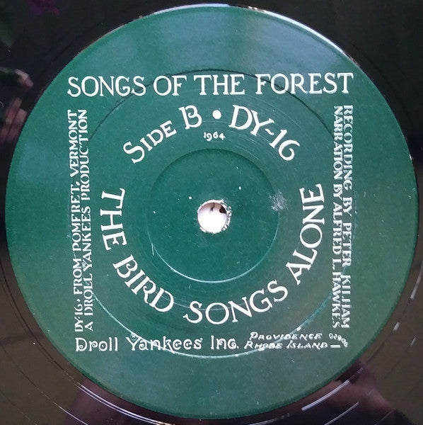 Peter Kilham Narration By Alfred L. Hawkes : Songs Of The Forest (LP, Album, Mono, Gre)