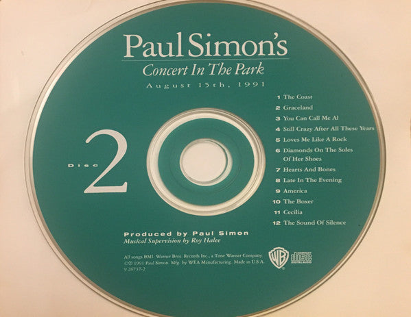 Paul Simon : Paul Simon's Concert In The Park (2xCD, Album)