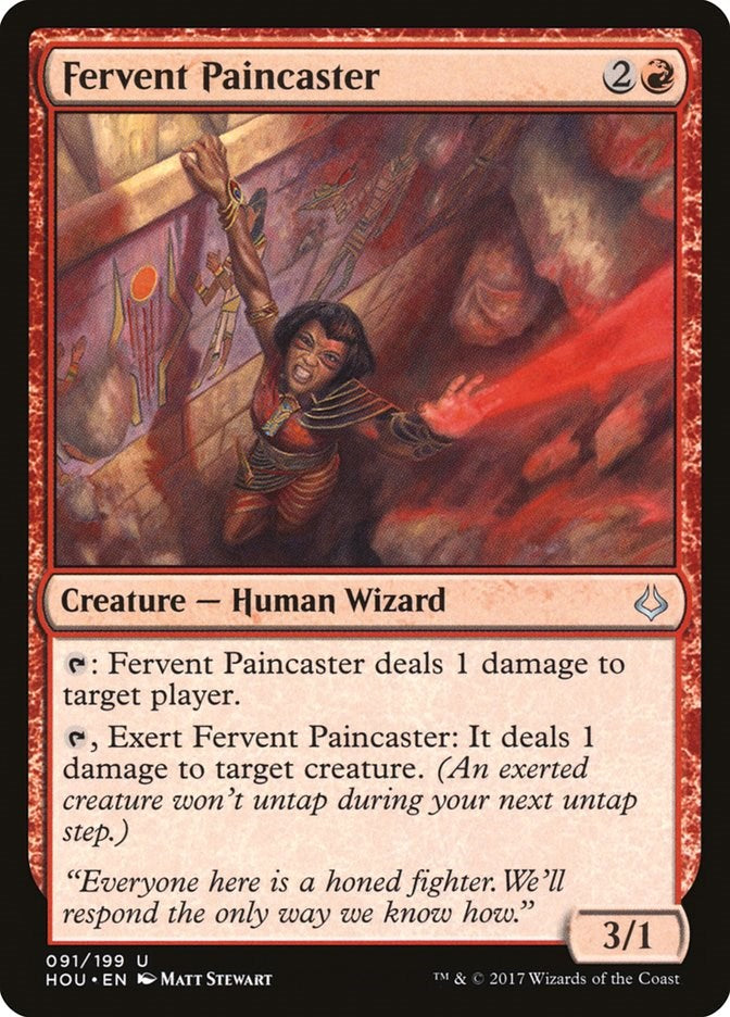 Fervent Paincaster [HOU - 91] Magic the Gathering MTG Trading Card