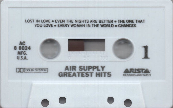 Air Supply : Greatest Hits (Cass, Comp, Club, Dol)