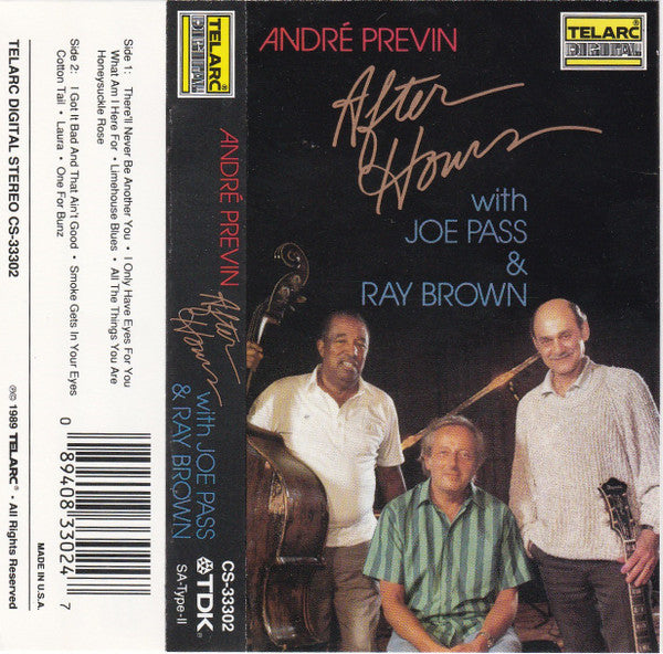 André Previn With Joe Pass & Ray Brown : After Hours (Cass, Album)