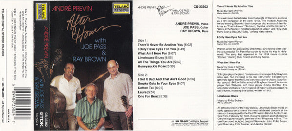 André Previn With Joe Pass & Ray Brown : After Hours (Cass, Album)