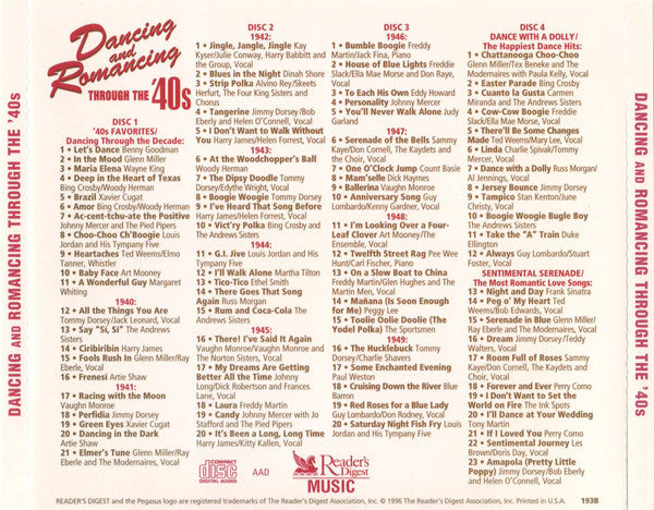 Various - Dancing And Romancing Through The '40s (4xCD) (VG+) - Endless Media