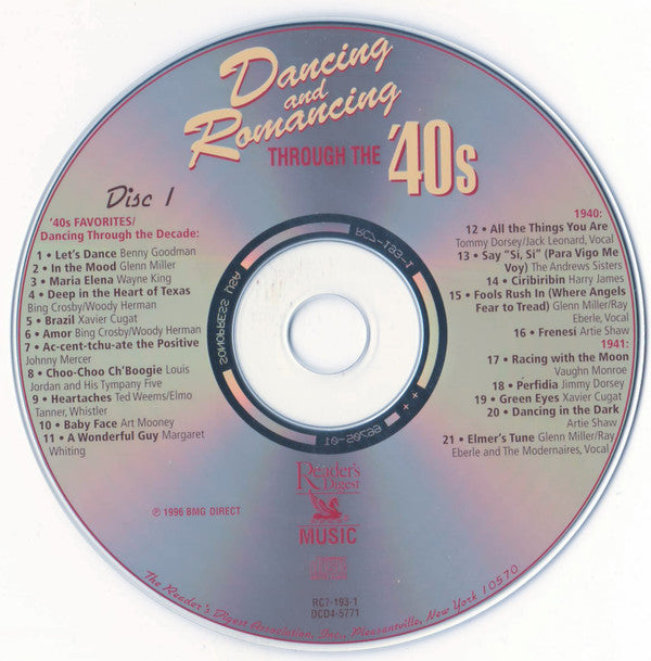 Various - Dancing And Romancing Through The '40s (4xCD) (VG+) - Endless Media