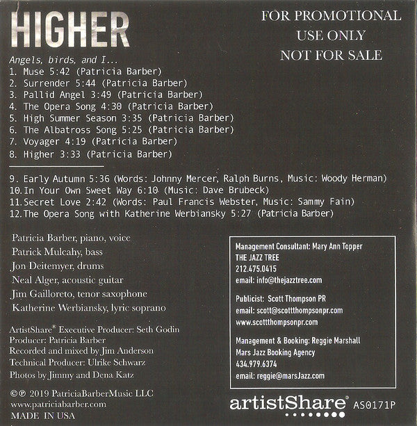 Patricia Barber : Higher (CD, Promo)