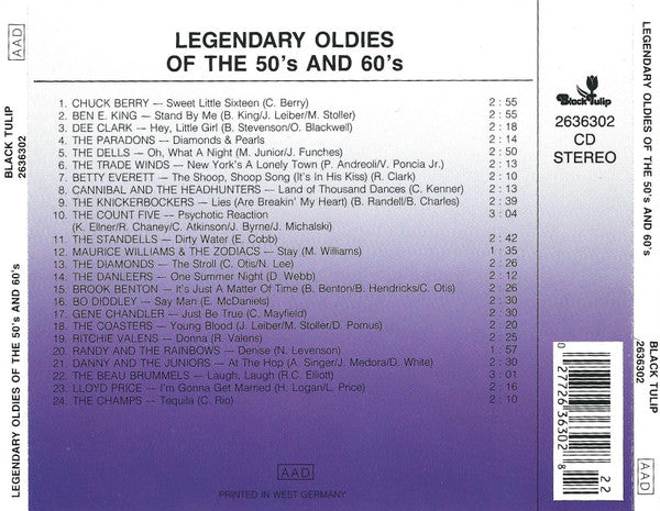 Various : Legendary Oldies Of The 50's And 60's (CD, Comp)