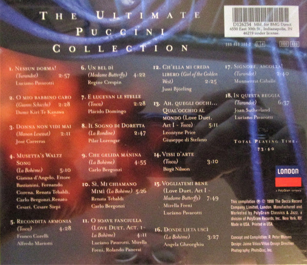 Various : The Ultimate Puccini Collection (CD, Comp, Club)