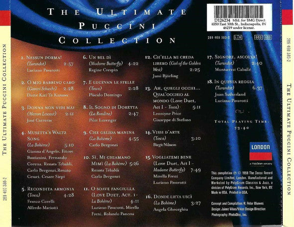 Various : The Ultimate Puccini Collection (CD, Comp, Club)