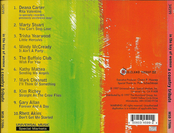 Various : In The Key Of Women A Country Tribute (CD, Album, Comp)