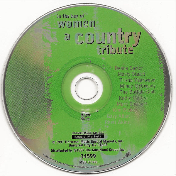 Various : In The Key Of Women A Country Tribute (CD, Album, Comp)
