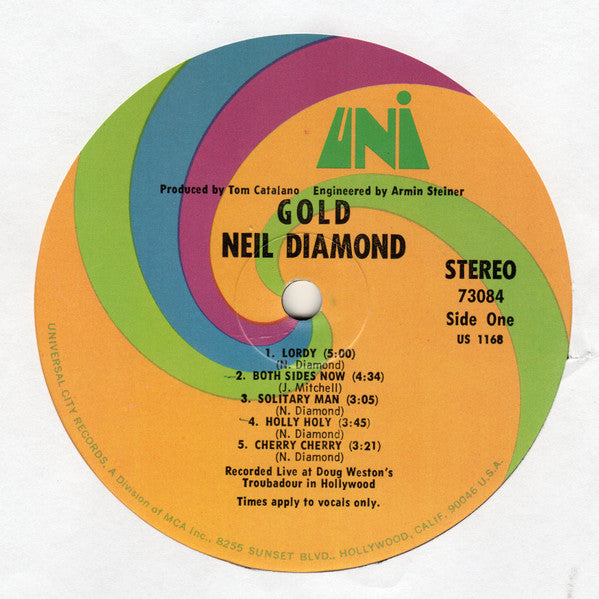 Neil Diamond : Gold (LP, Album, Pin)