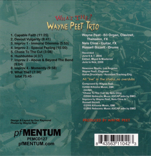 Wayne Peet Trio : What The? (CD, Album)
