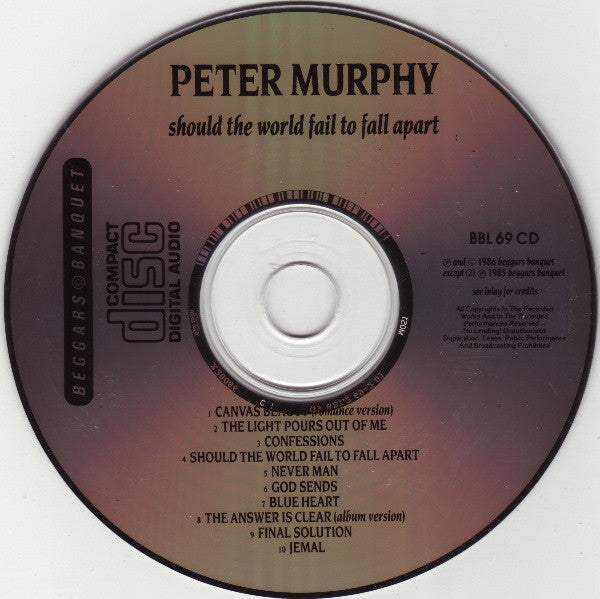 Peter Murphy : Should The World Fail To Fall Apart (CD, Album, RE)