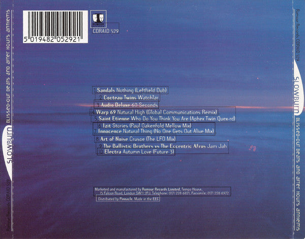 Various : Slowburn (Blissed-Out Beats And After Hours Anthems) (CD, Comp)