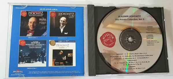 Vladimir Horowitz : The Private Collection, Volume Two (CD, Album, Club)