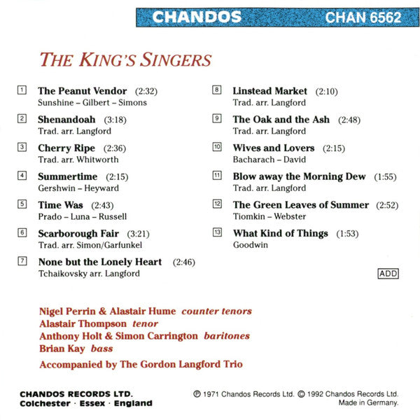 The King's Singers : Original Debut Recording (CD, Album, RE)