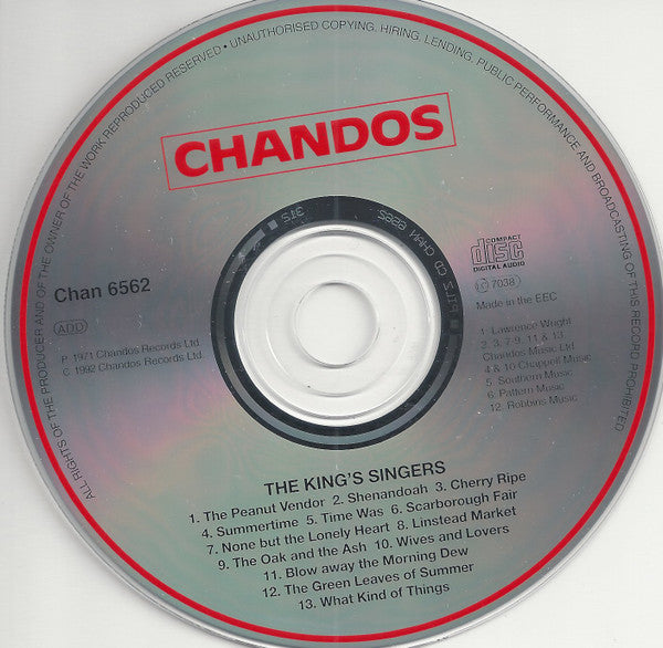 The King's Singers : Original Debut Recording (CD, Album, RE)