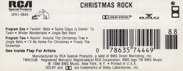 Various : Christmas Rock (Cass, Comp)