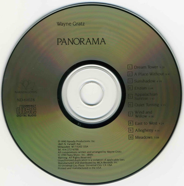 Wayne Gratz : Panorama (CD, Album)