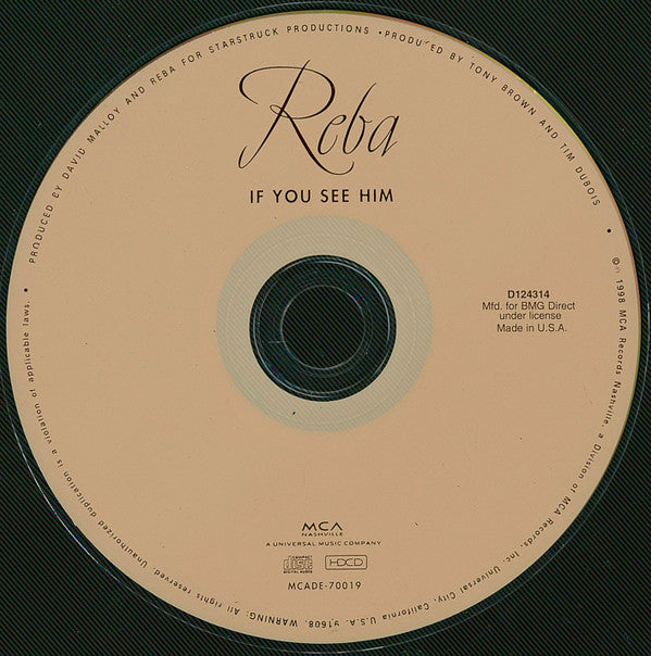 Reba McEntire : If You See Him (HDCD, Album, Club, Enh)