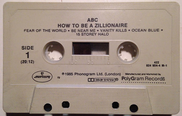 ABC - How To Be A Zillionaire (Cassette) (G) - Endless Media