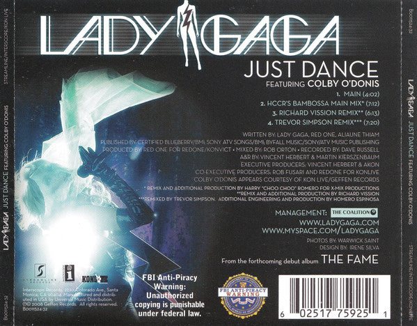 Lady Gaga Featuring Colby O'Donis : Just Dance (The Remixes) (CD, Maxi)