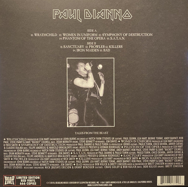 Paul Di'Anno : Tales From The Beast (LP, Album, Ltd, Red)