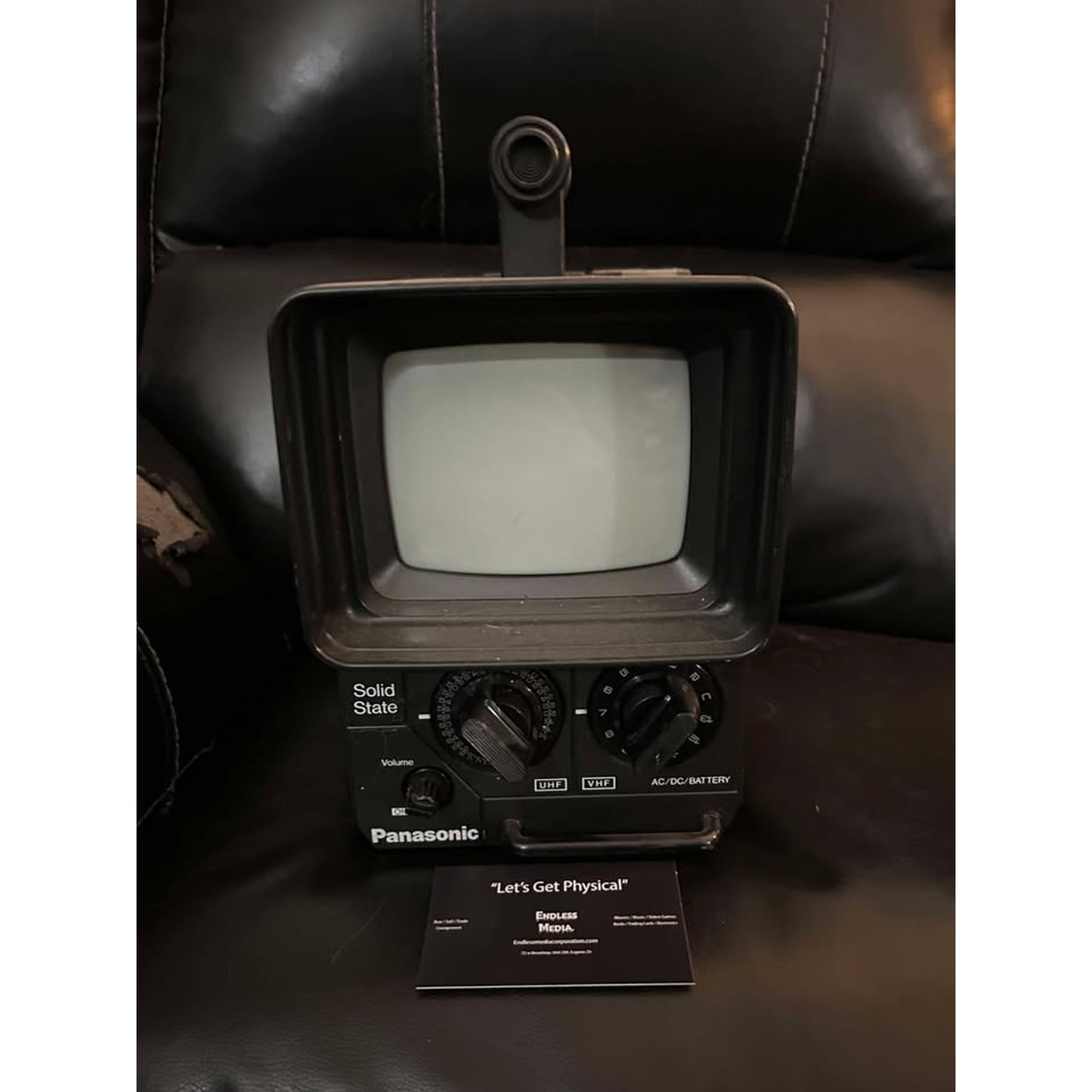 Vintage Panasonic Solid State TR-555 Portable 5" Retro Video Gaming Black & White CRT TV