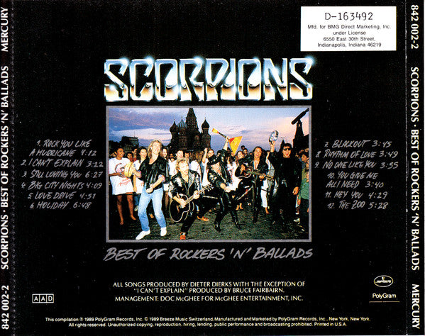 Scorpions : Best Of Rockers 'N' Ballads (CD, Comp, Club)
