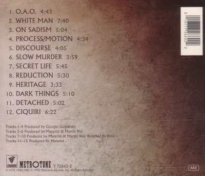 Material : Temporary Music (1979-1981) (CD, Comp, RE)