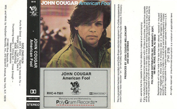 John Cougar Mellencamp : American Fool (Cass, Album, 29)