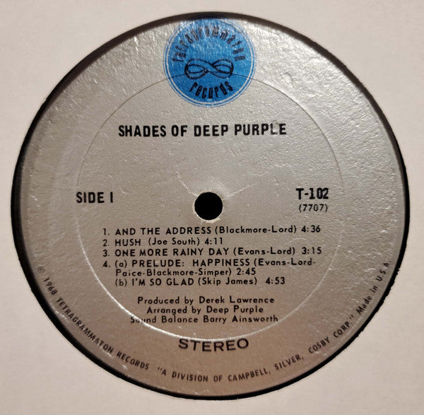 Deep Purple : Shades Of Deep Purple (LP, Album, Ter)