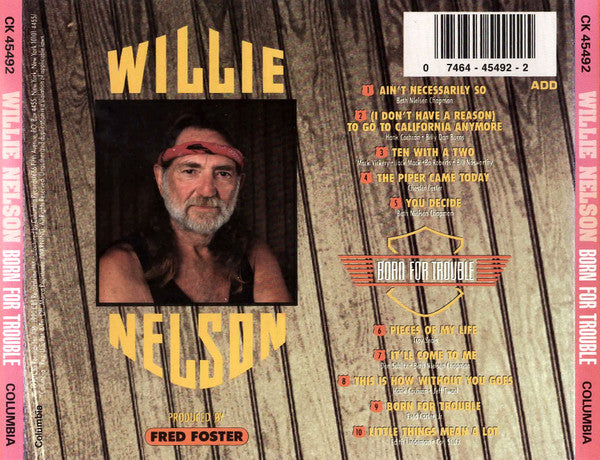 Willie Nelson : Born For Trouble (CD, Album)